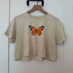Polychrome Goods Butterfly Crop Top